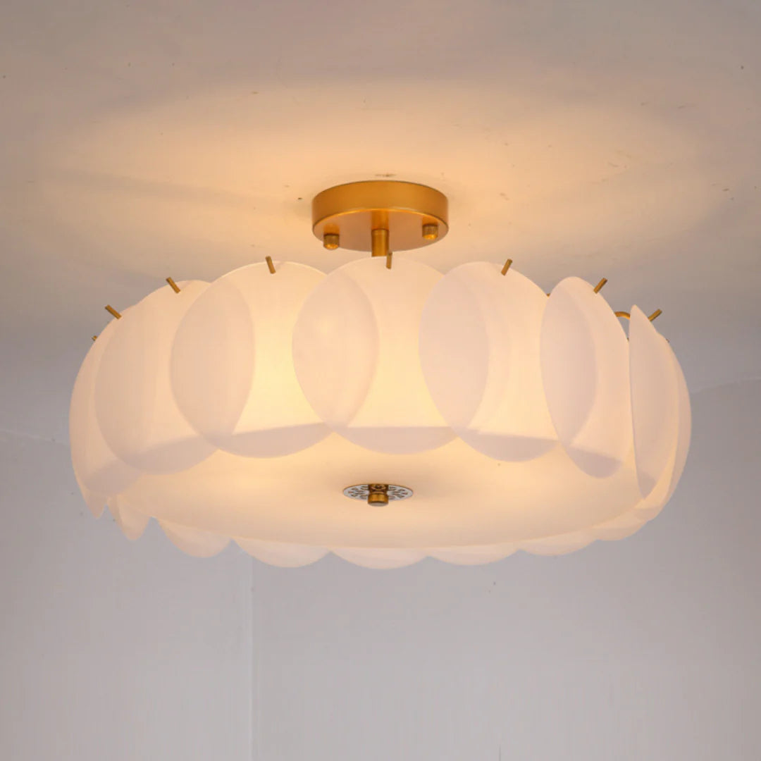 Light Luxury Round Glass Ceiling Lamp