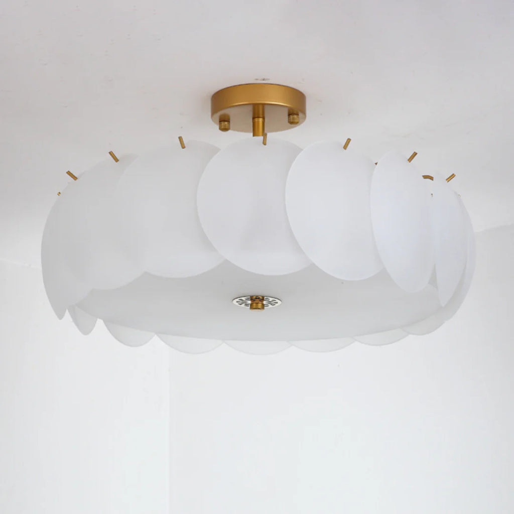 Light Luxury Round Glass Ceiling Lamp