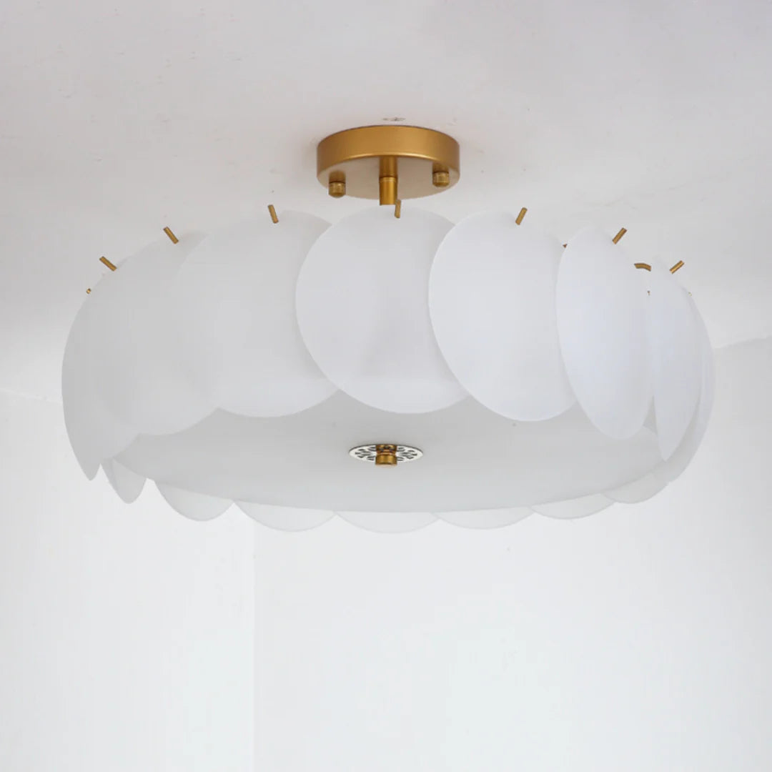 Light Luxury Round Glass Ceiling Lamp