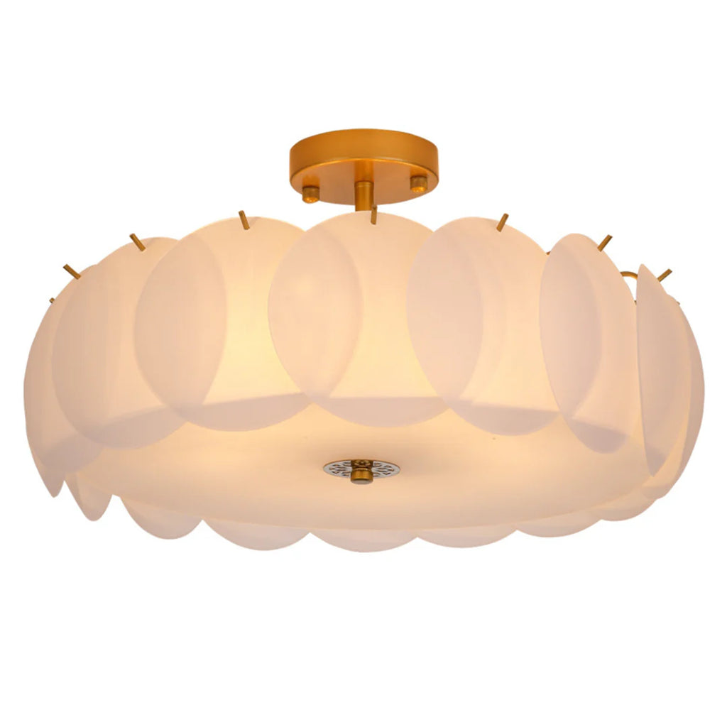 Light Luxury Round Glass Ceiling Lamp