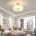 Light Luxury Round Glass Ceiling Lamp