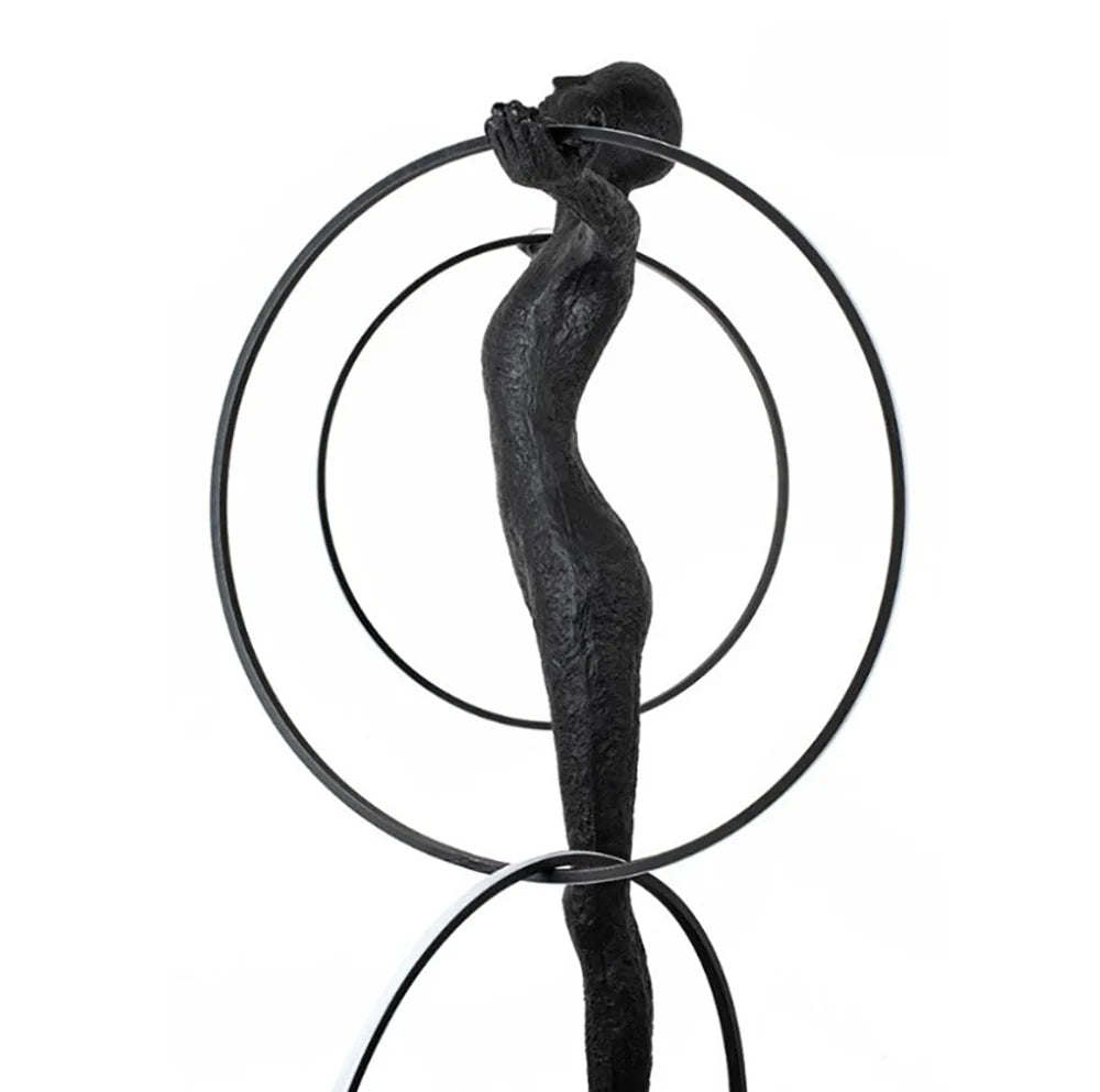 Liva Sculpture Ring Figure Floor Lamp