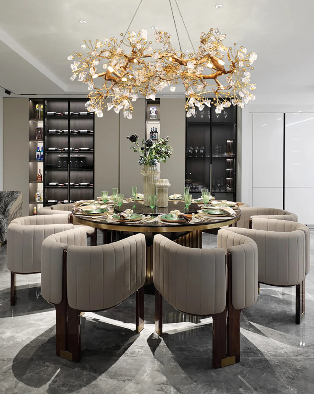 Lorna Berry Branch Shape Glass Chandelier
