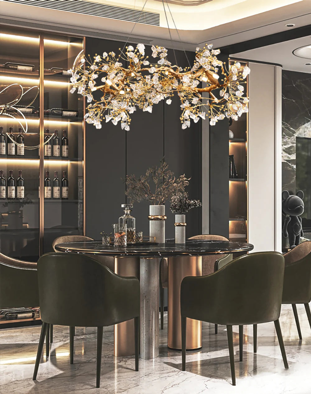 Lorna Berry Branch Shape Glass Chandelier