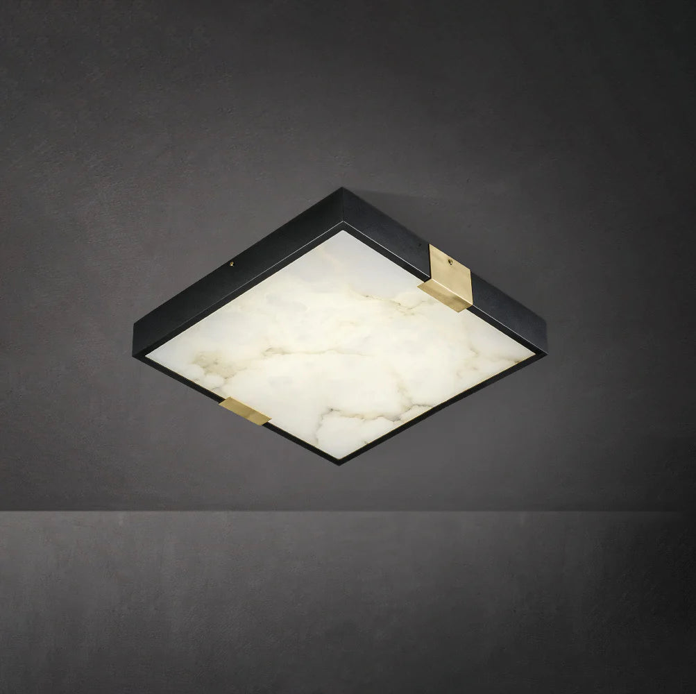 Square Lucien Alabaster Ceiling Light