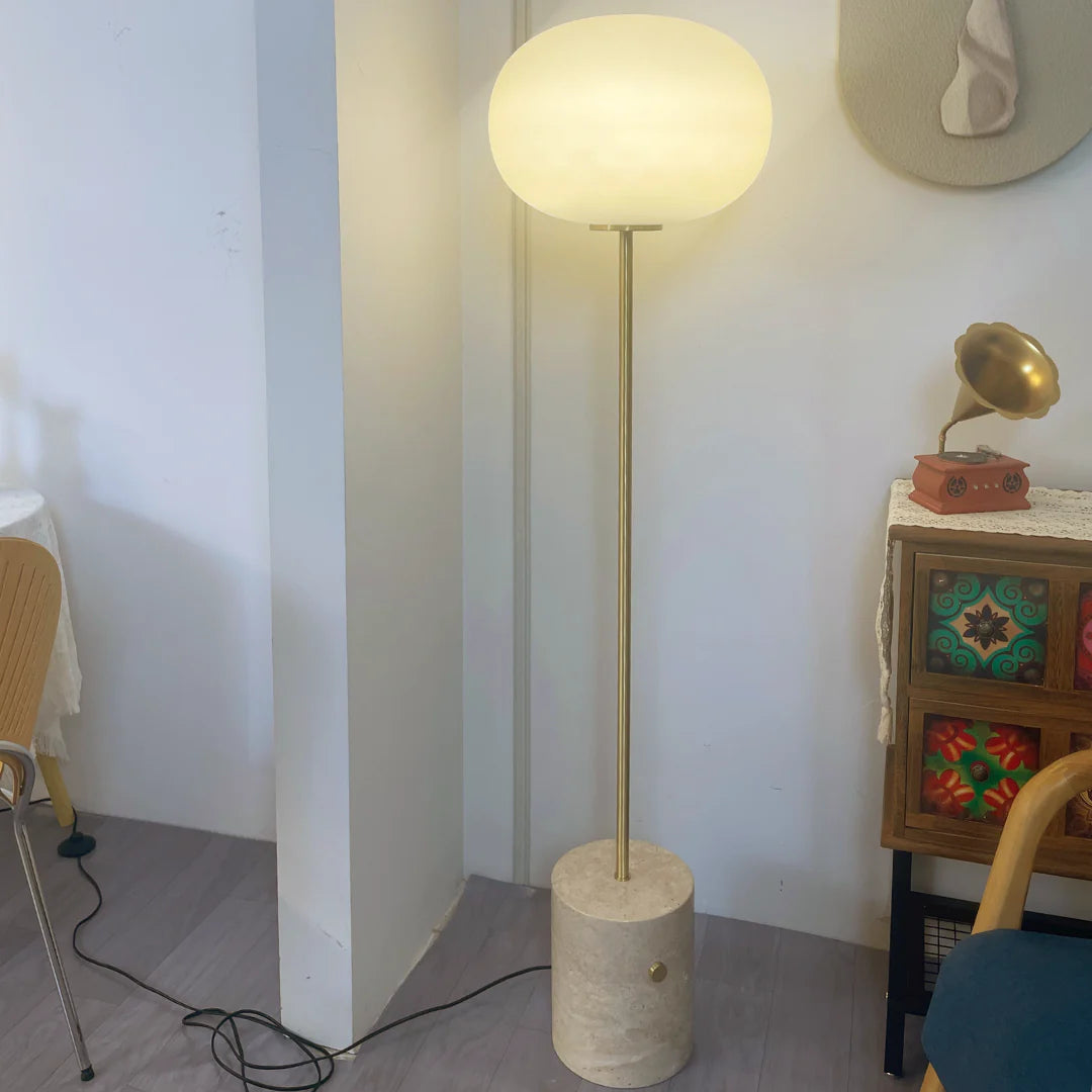 Glass Jwda Marble Floor Lamp