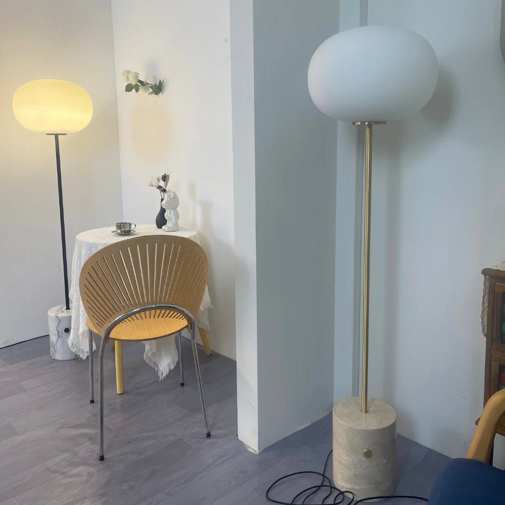 Glass Jwda Marble Floor Lamp