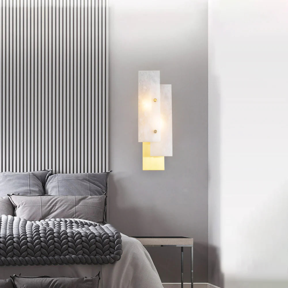 Rectangular Alabaster Wall Lamp