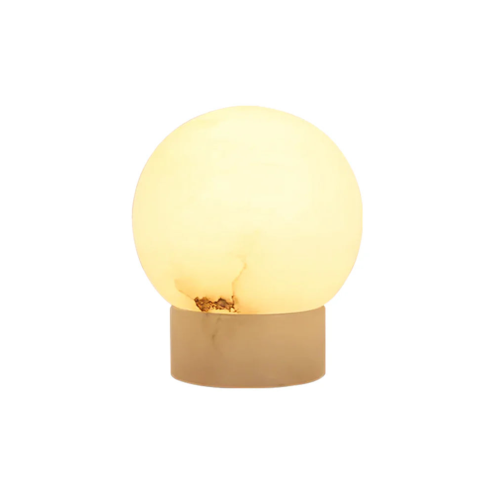 Alabaster Ball Round Table Lamp