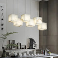 Simple Alabaster Box chandelier