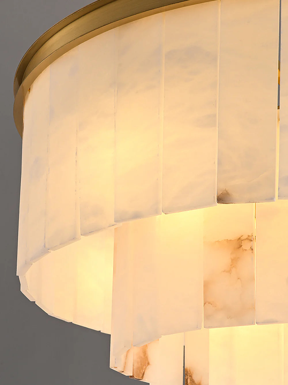 Modern Marble Tiered Chandelier