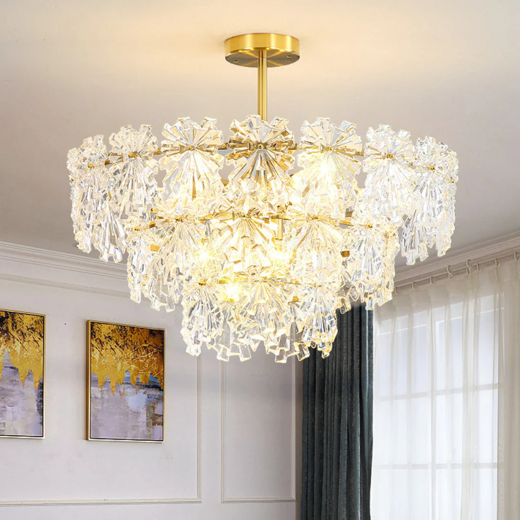 Gold Marilyn Elegant Glass Chandelier
