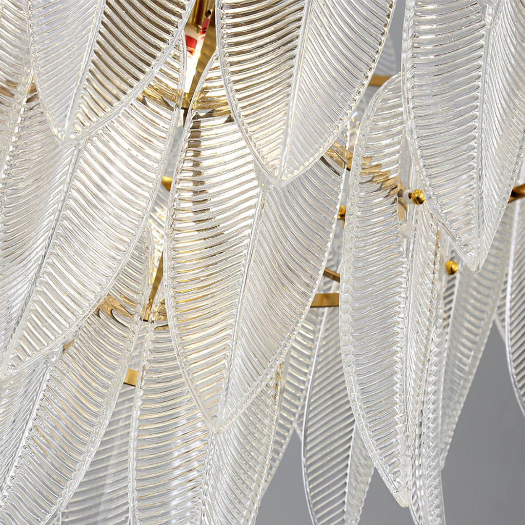 Marilyn Glass Feathers Chandelier