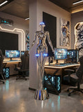 Mechanical Technology Goddess Sculpture Floor Lamp