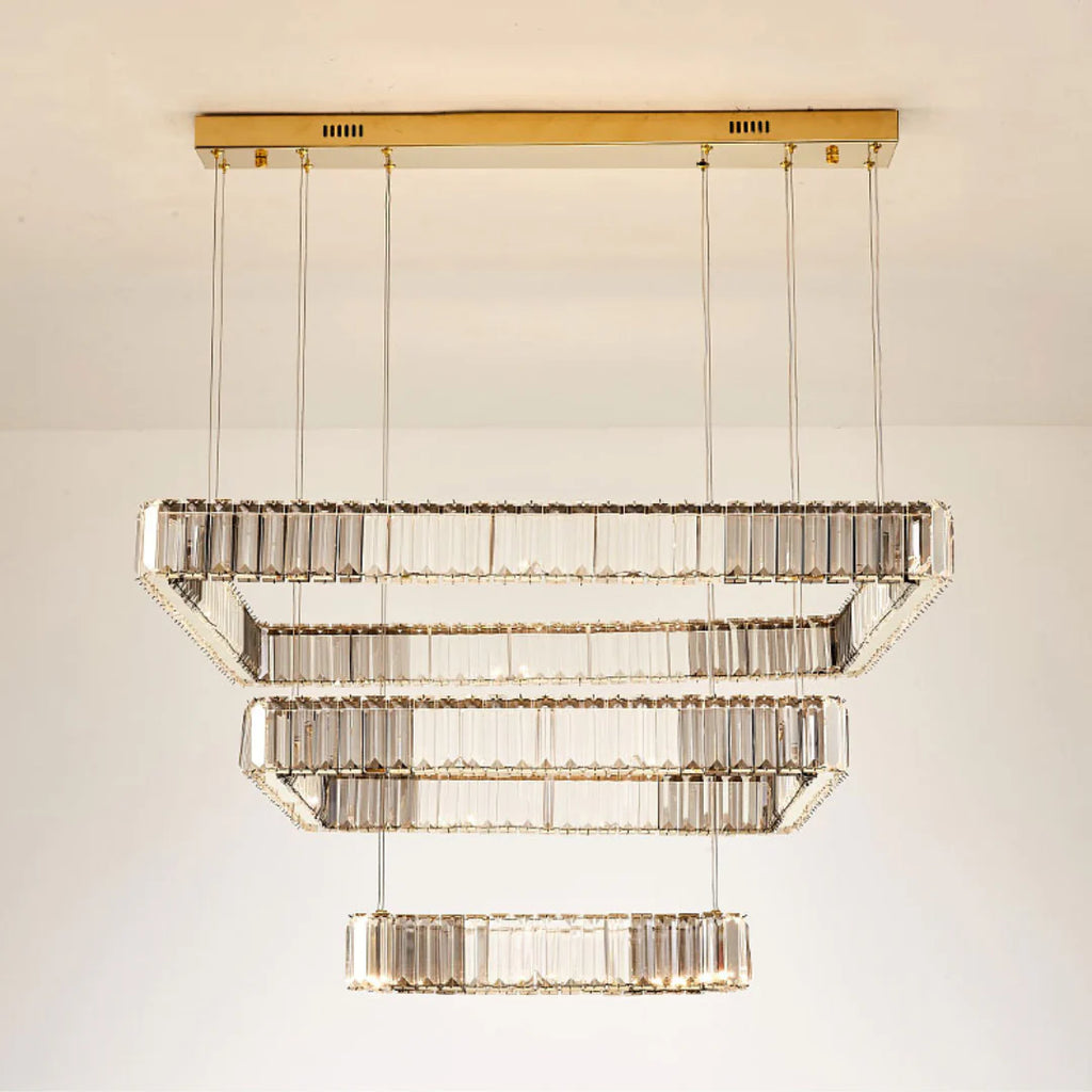 Modern Square Crystal Chandelier