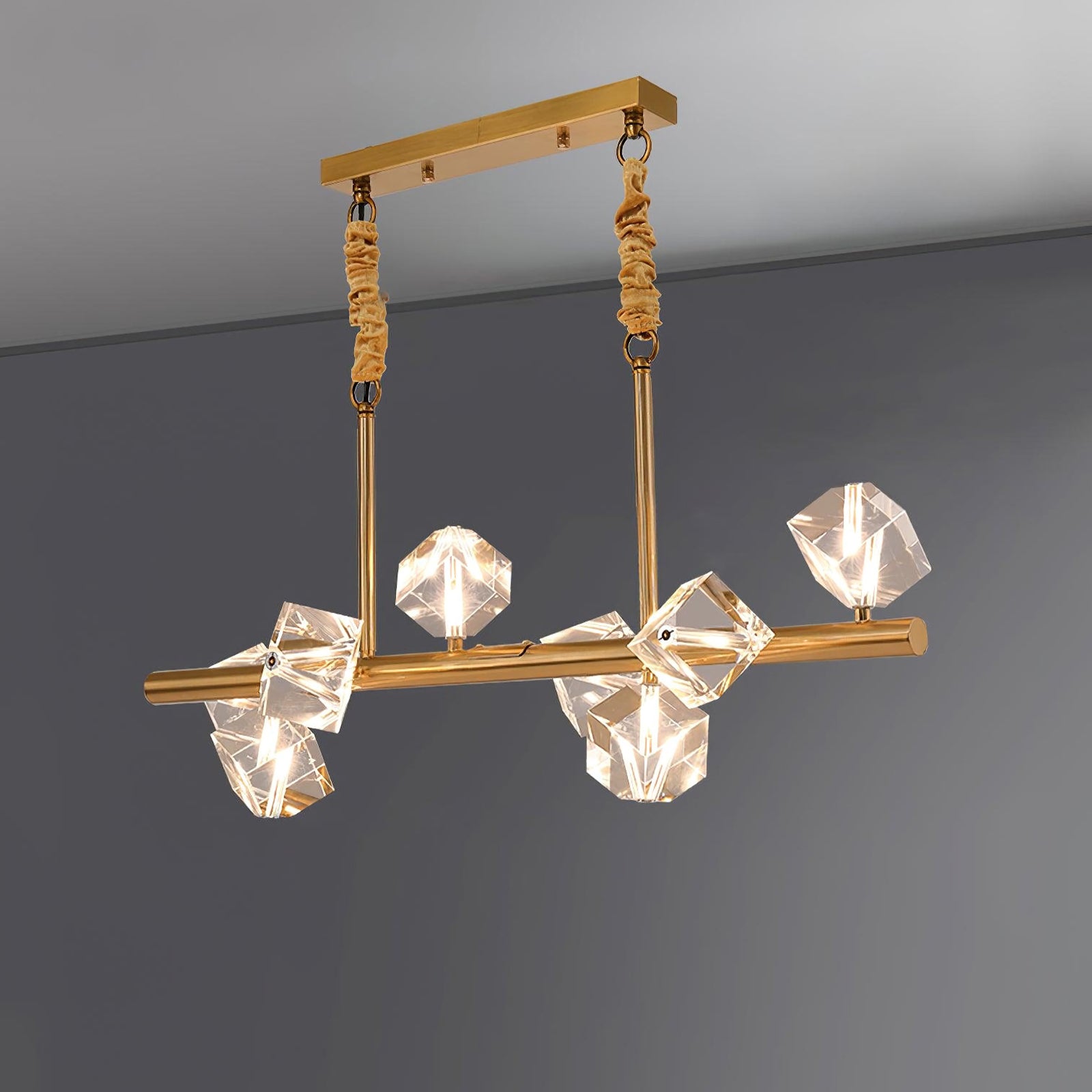 Modern Geometric Crystal Chandelier