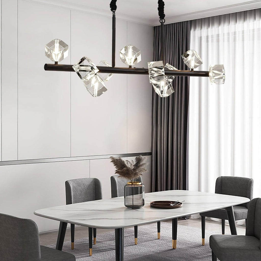 Modern Geometric Crystal Chandelier