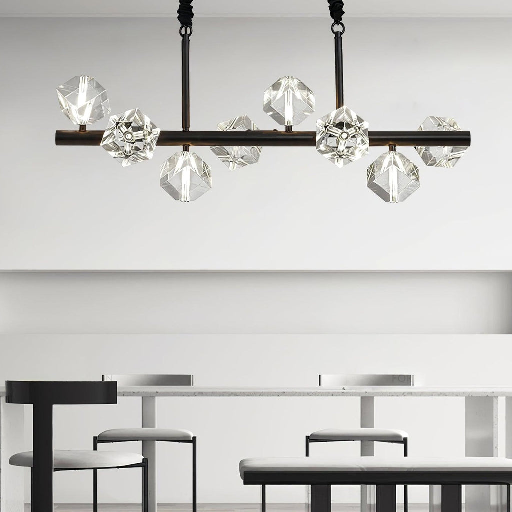 Modern Geometric Crystal Chandelier