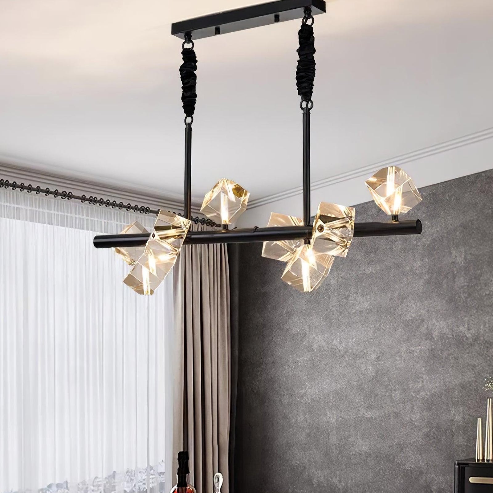 Modern Geometric Crystal Chandelier