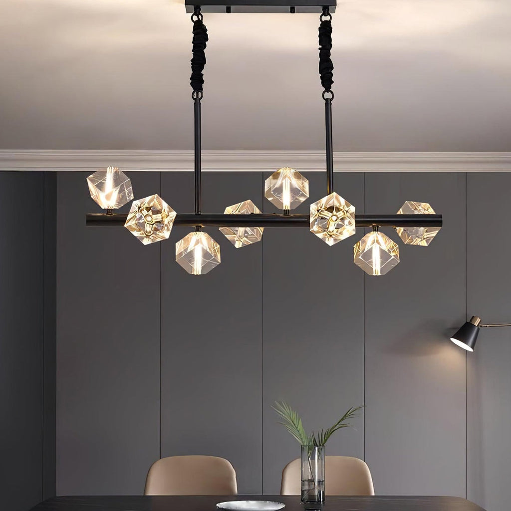 Modern Geometric Crystal Chandelier
