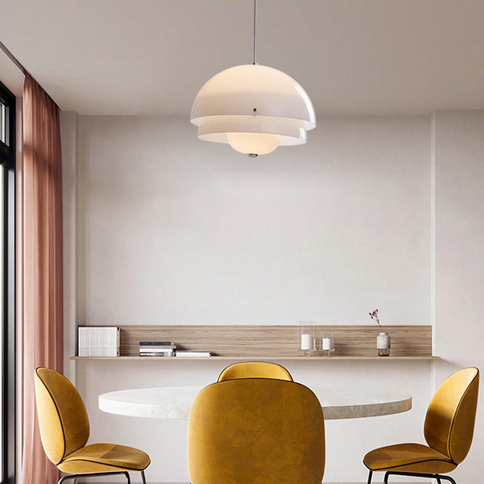 Modern Milk White Layer Pendant Lamp