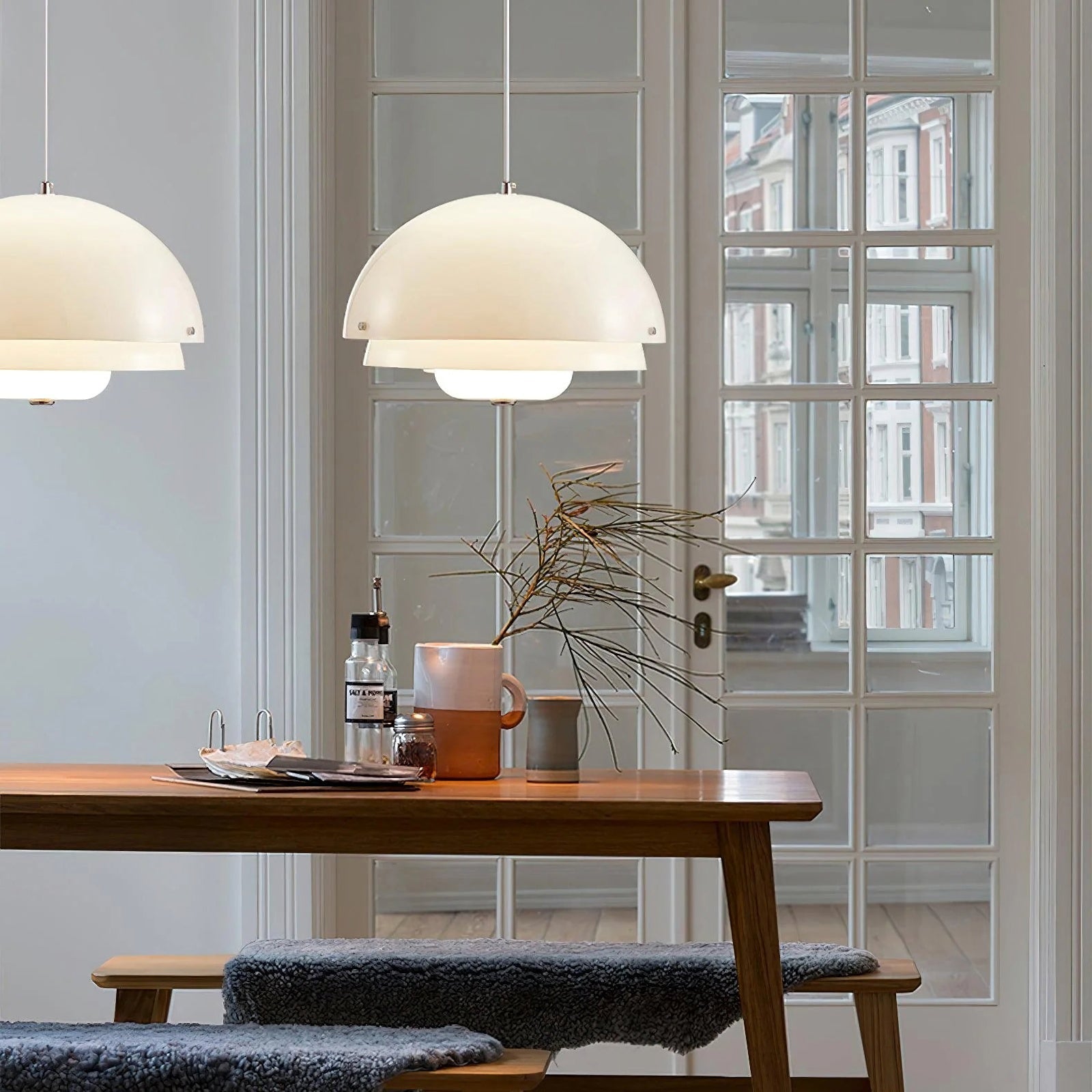 Modern Milk White Layer Pendant Lamp