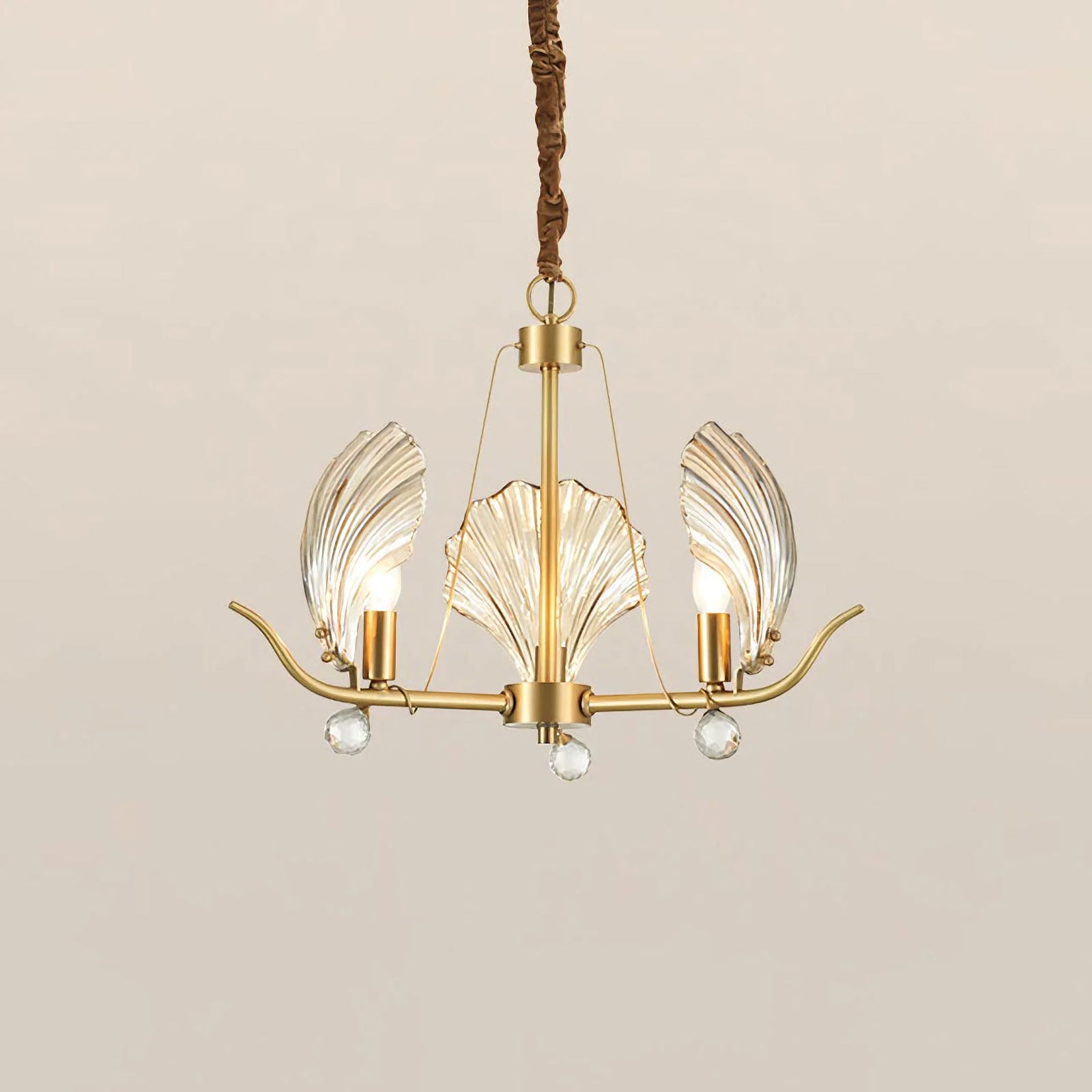 Modern Shell Glass Chandelier
