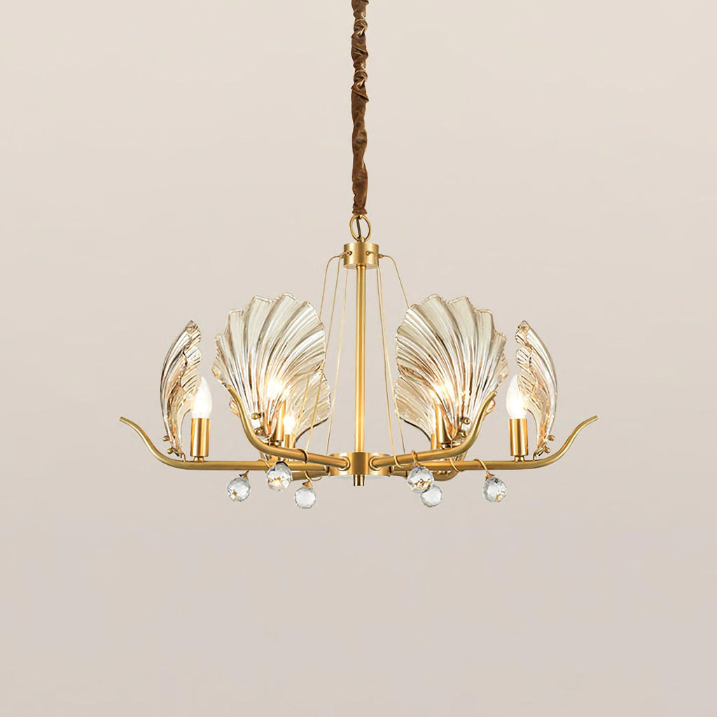 Modern Shell Glass Chandelier