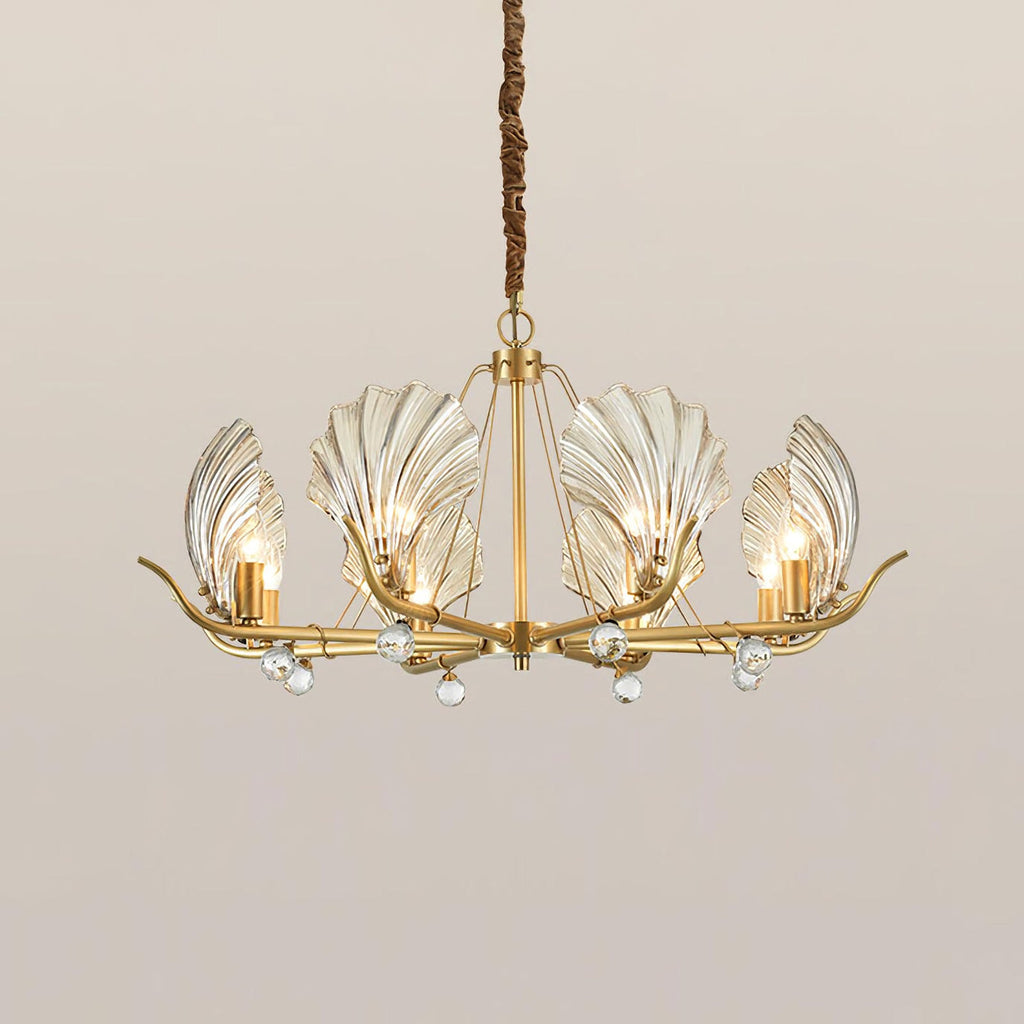 Modern Shell Glass Chandelier