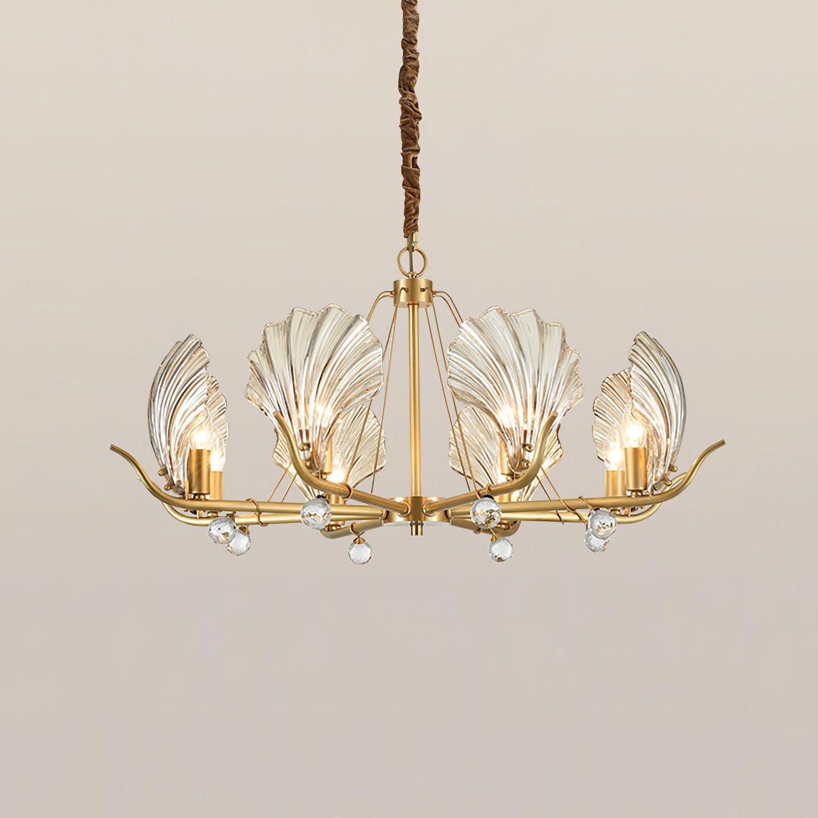Modern Shell Glass Chandelier