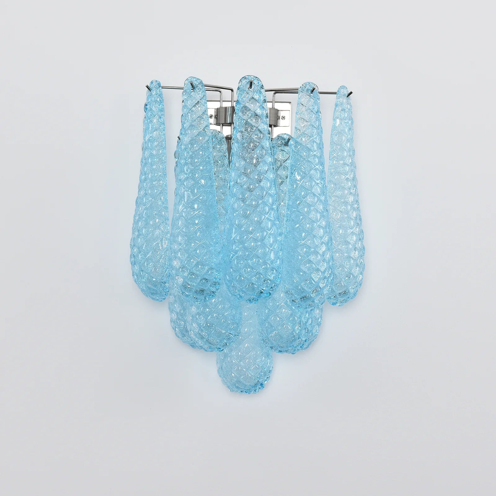 Murano Petals Glass Blue Wall Light