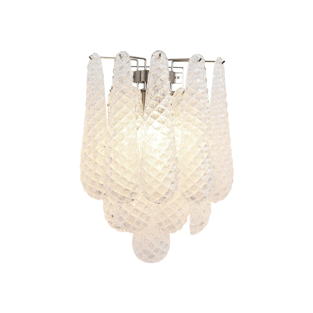 Murano Petals Transparent Wall Light