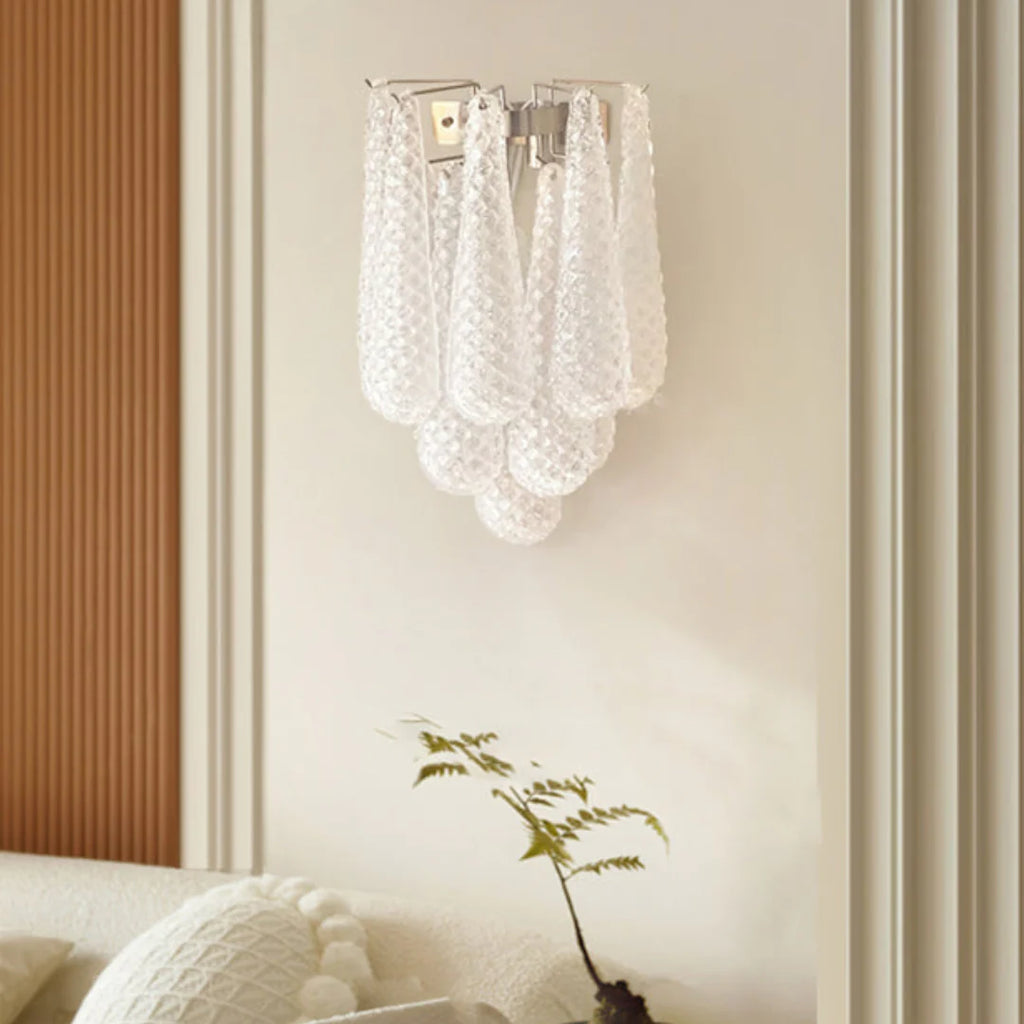 Murano Petals Transparent Wall Light