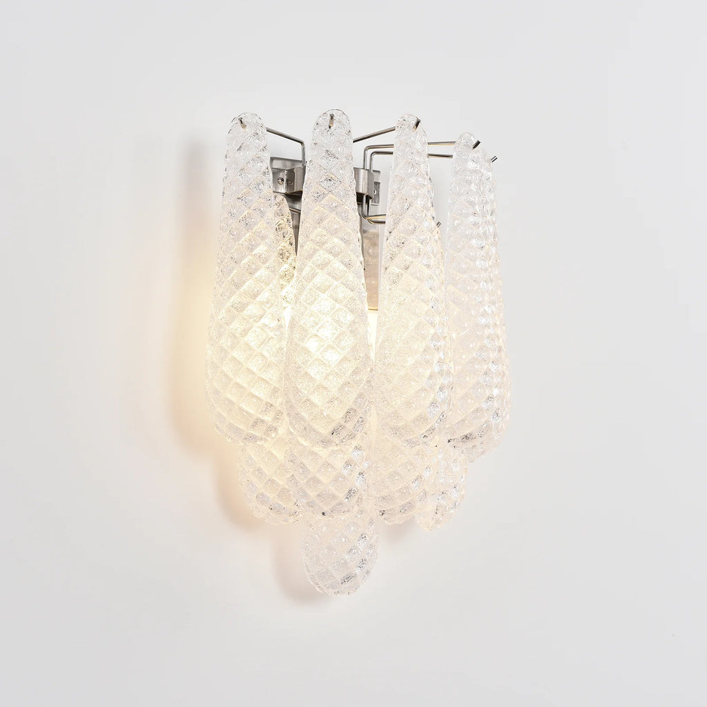 Murano Petals Transparent Wall Light