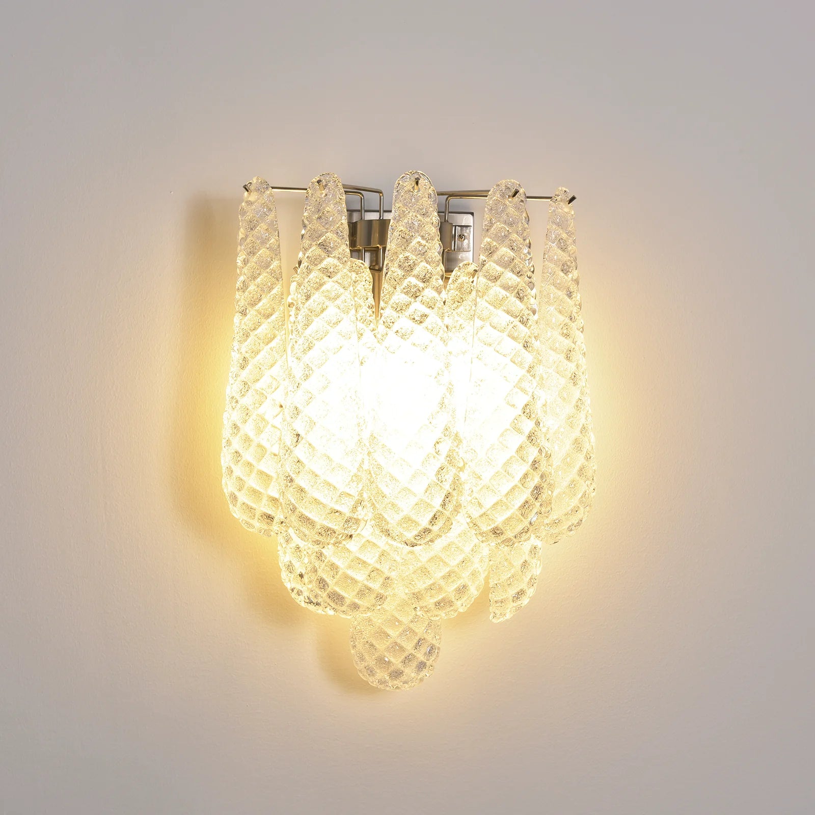 Murano Petals Transparent Wall Light