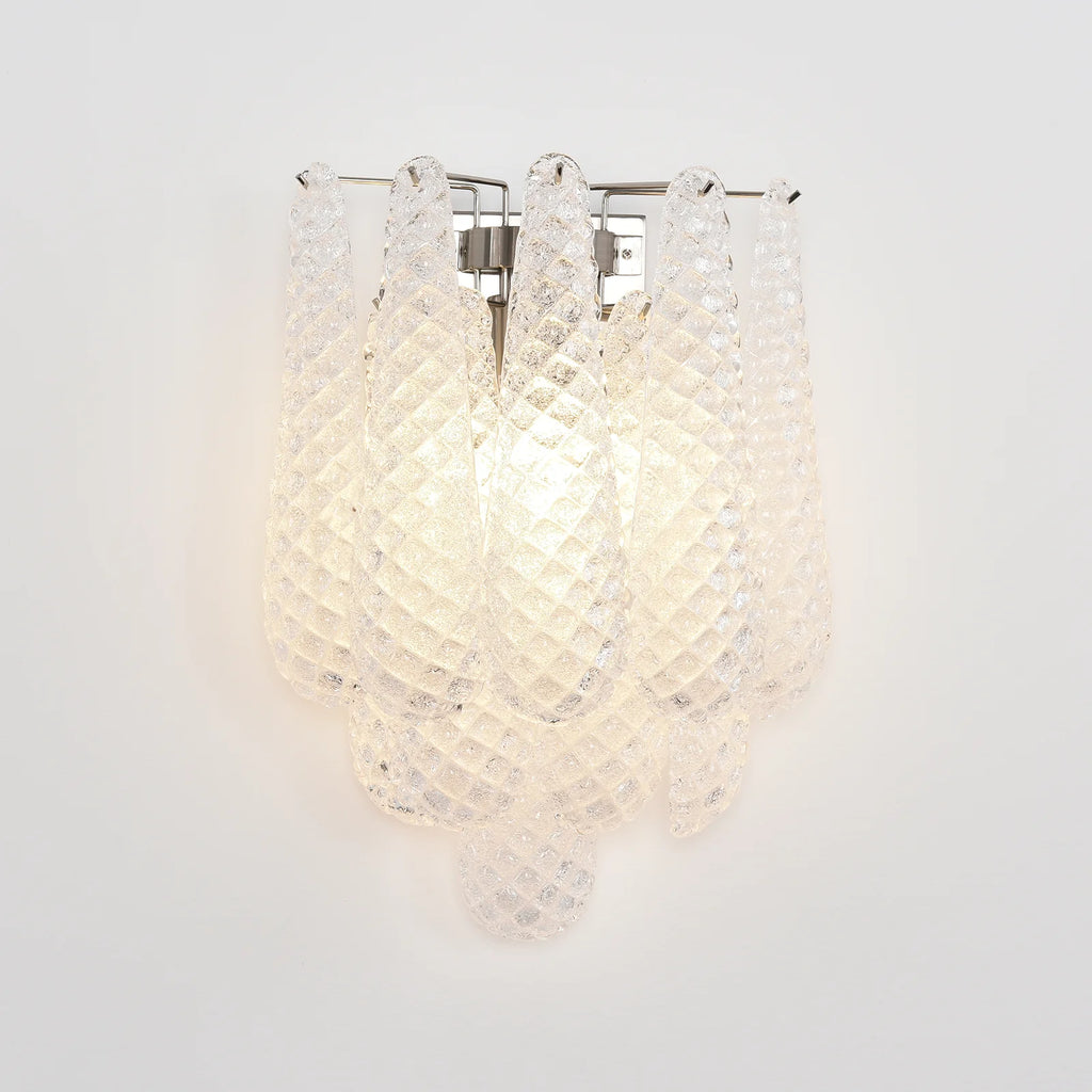 Murano Petals Transparent Wall Light