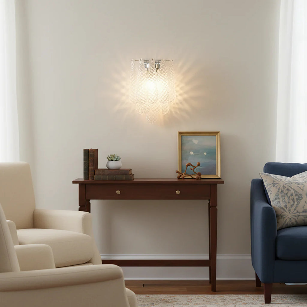 Murano Petals Transparent Wall Light
