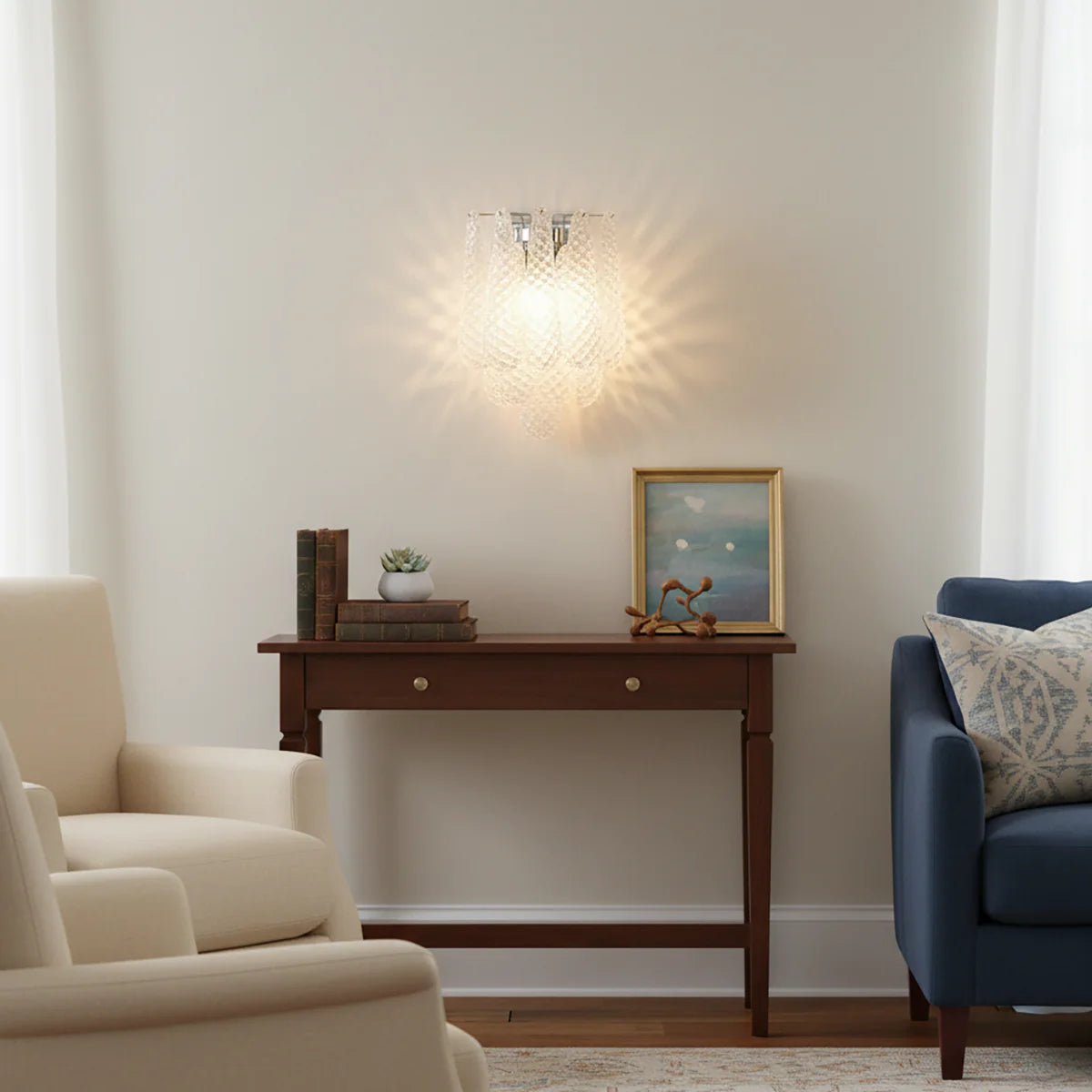 Murano Petals Transparent Wall Light
