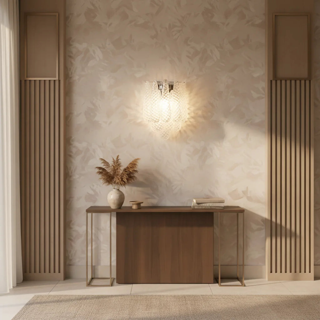 Murano Petals Transparent Wall Light