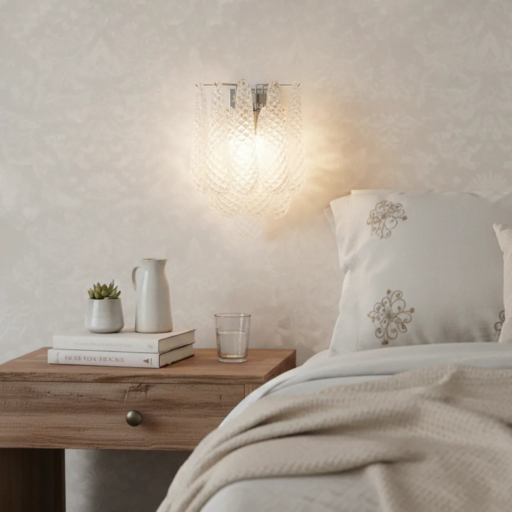 Murano Petals Transparent Wall Light