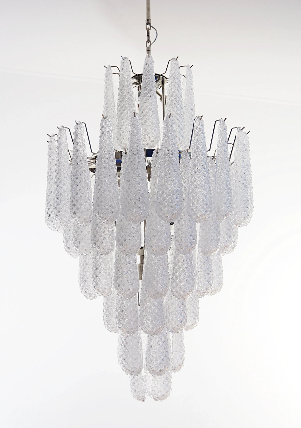 Murano Transparent Petals Glass Chandelier