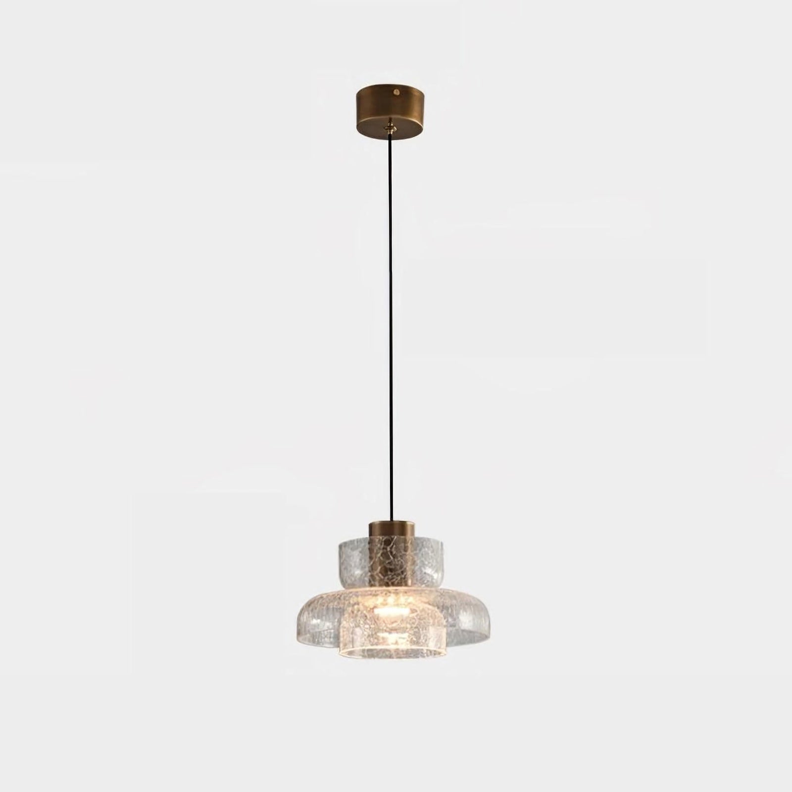 Nordic Gold Crackle Glass Pendant Light