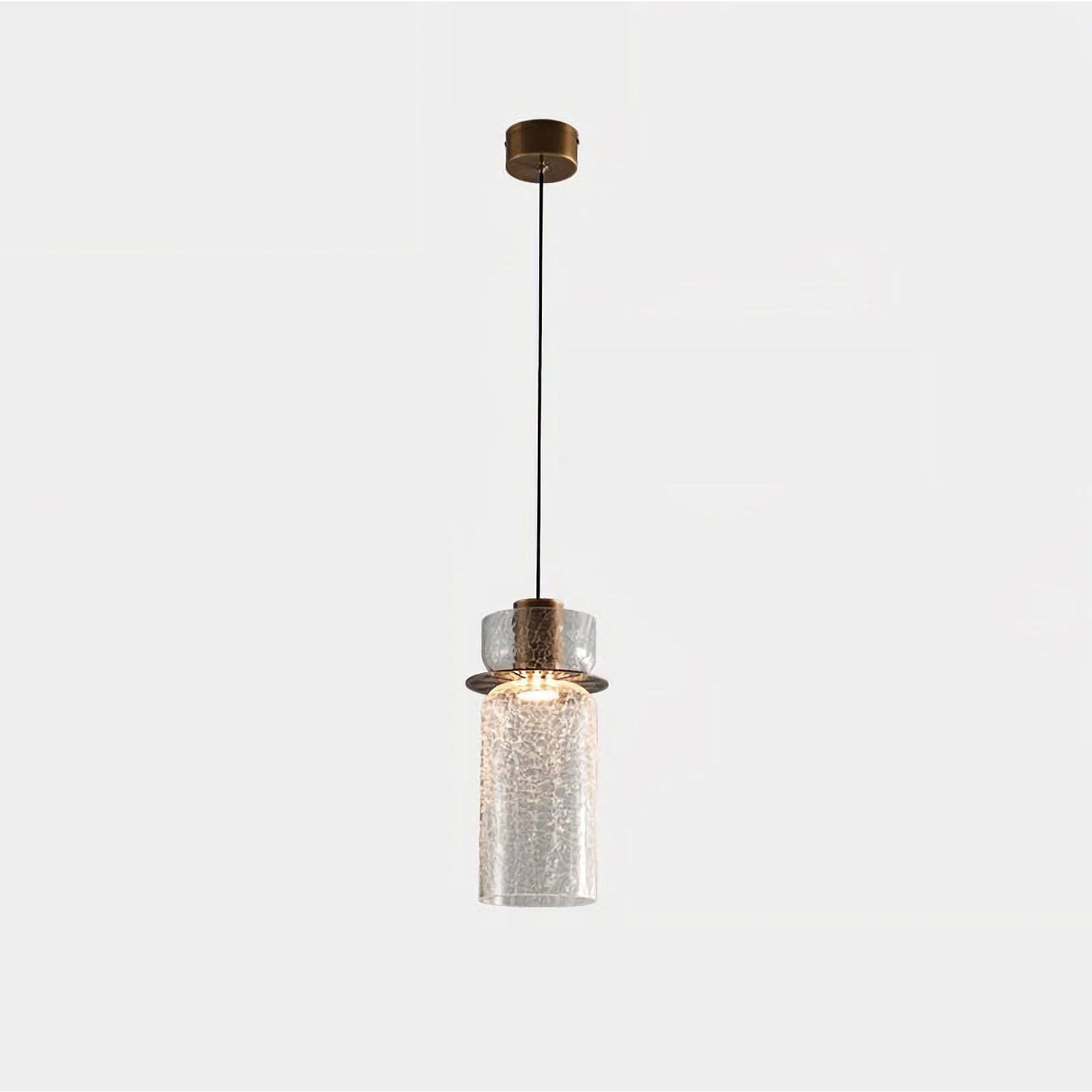 Nordic Gold Crackle Glass Pendant Light