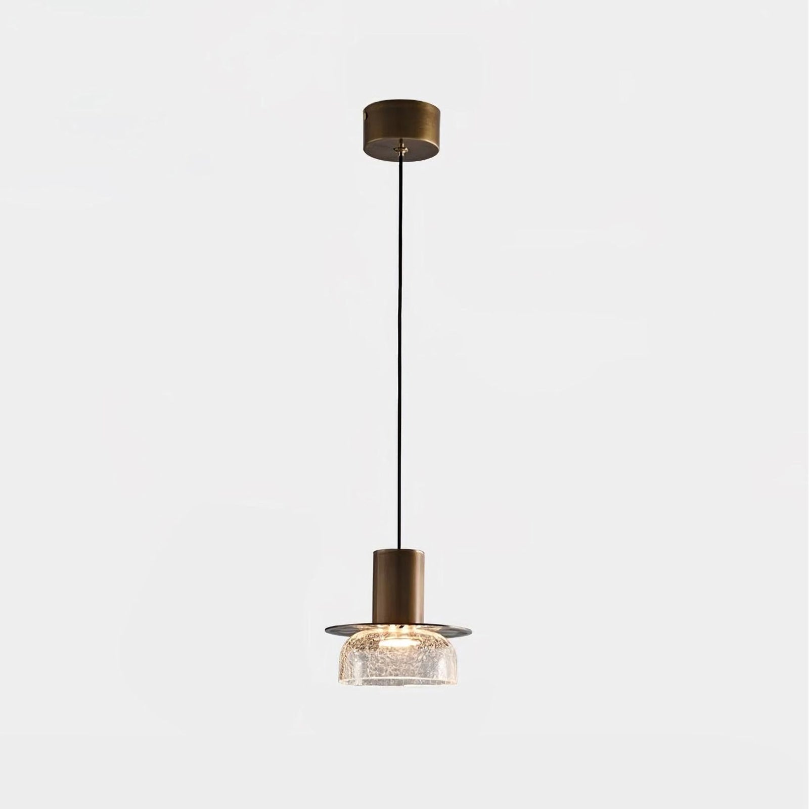 Nordic Gold Crackle Glass Pendant Light