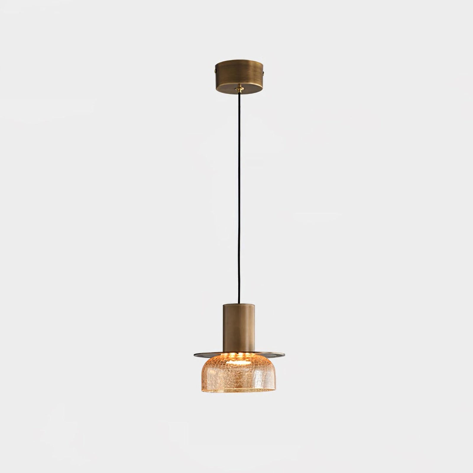 Nordic Gold Crackle Glass Pendant Light