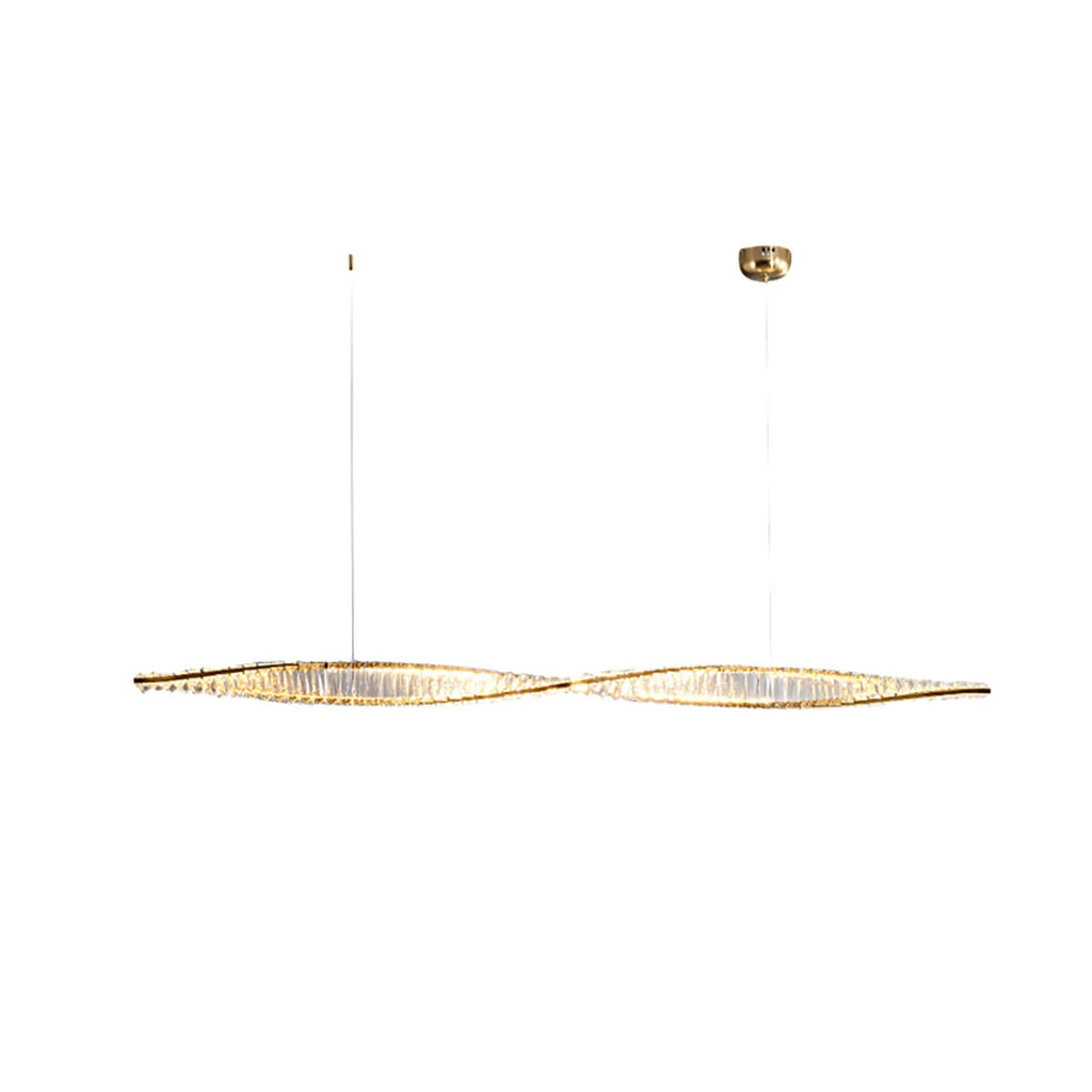 Linear Luxury Spiral Crystal Chandelier