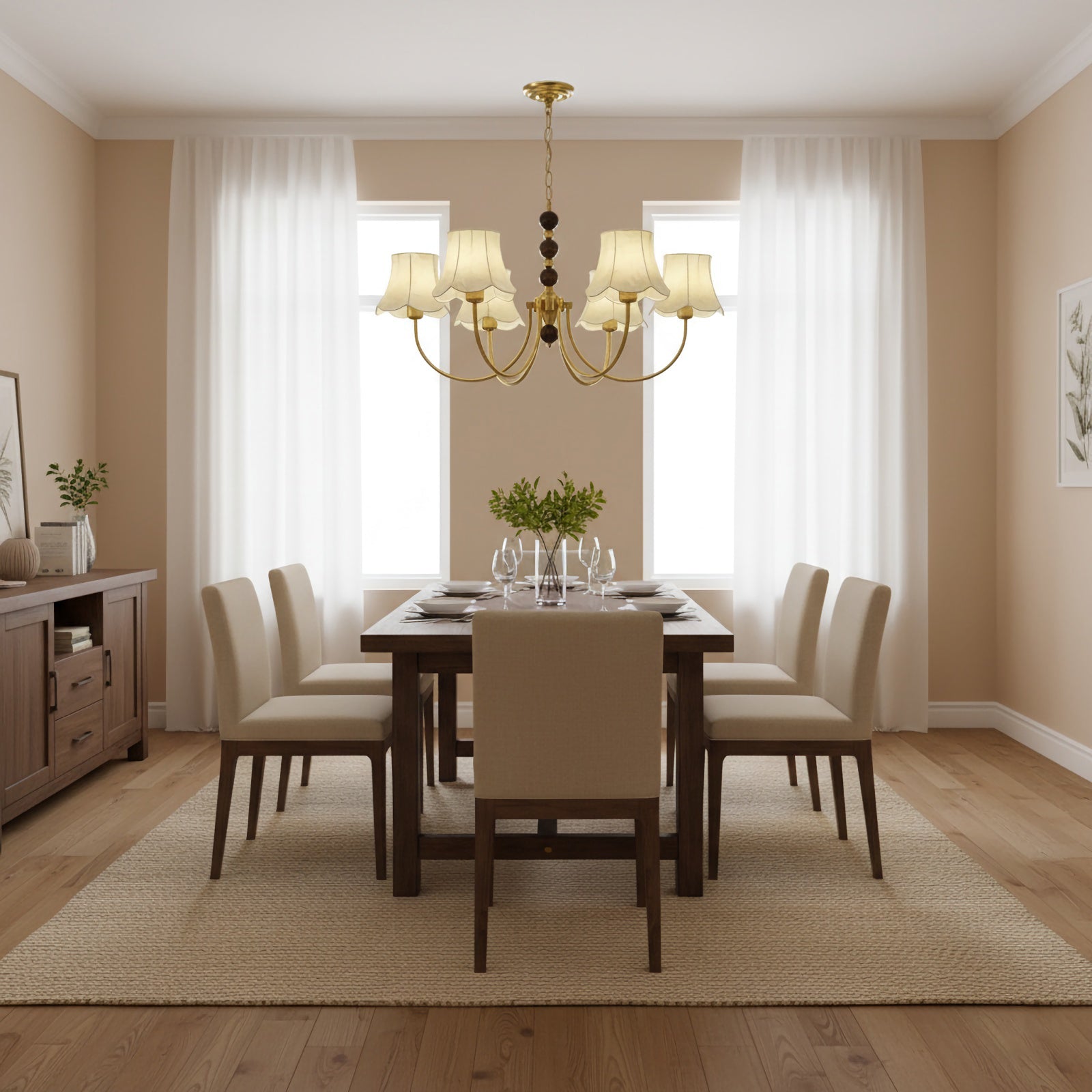 Orchid Fabric Chandelier