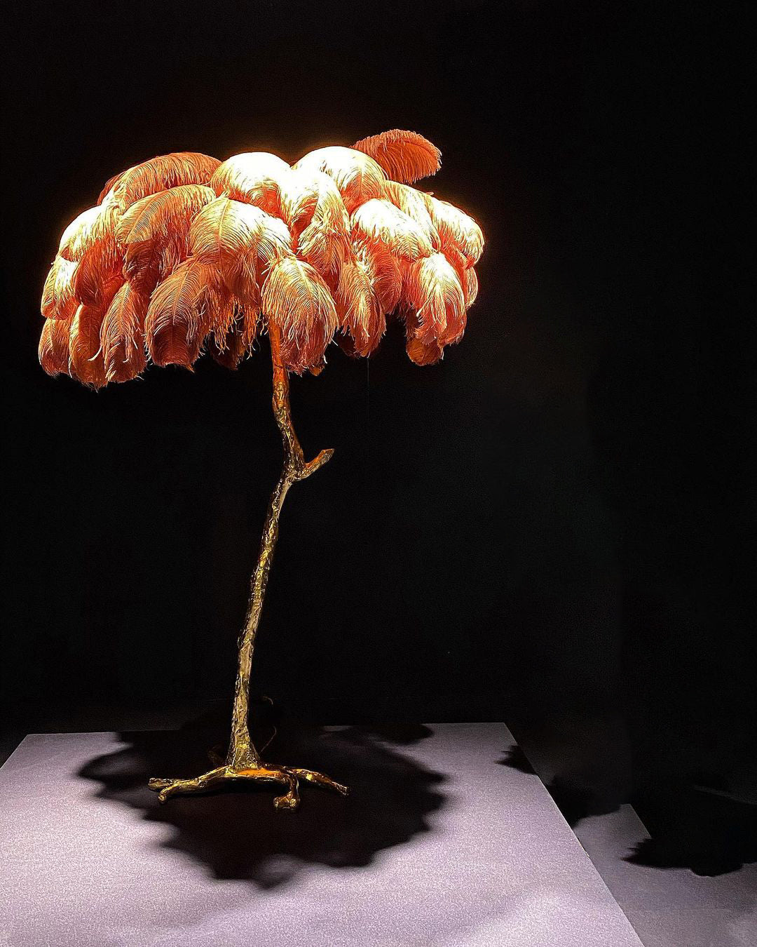 Ostrich Feather Floor Lamp