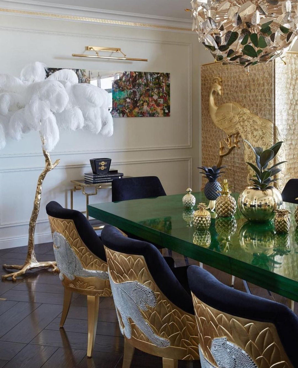 Ostrich Feather Floor Lamp