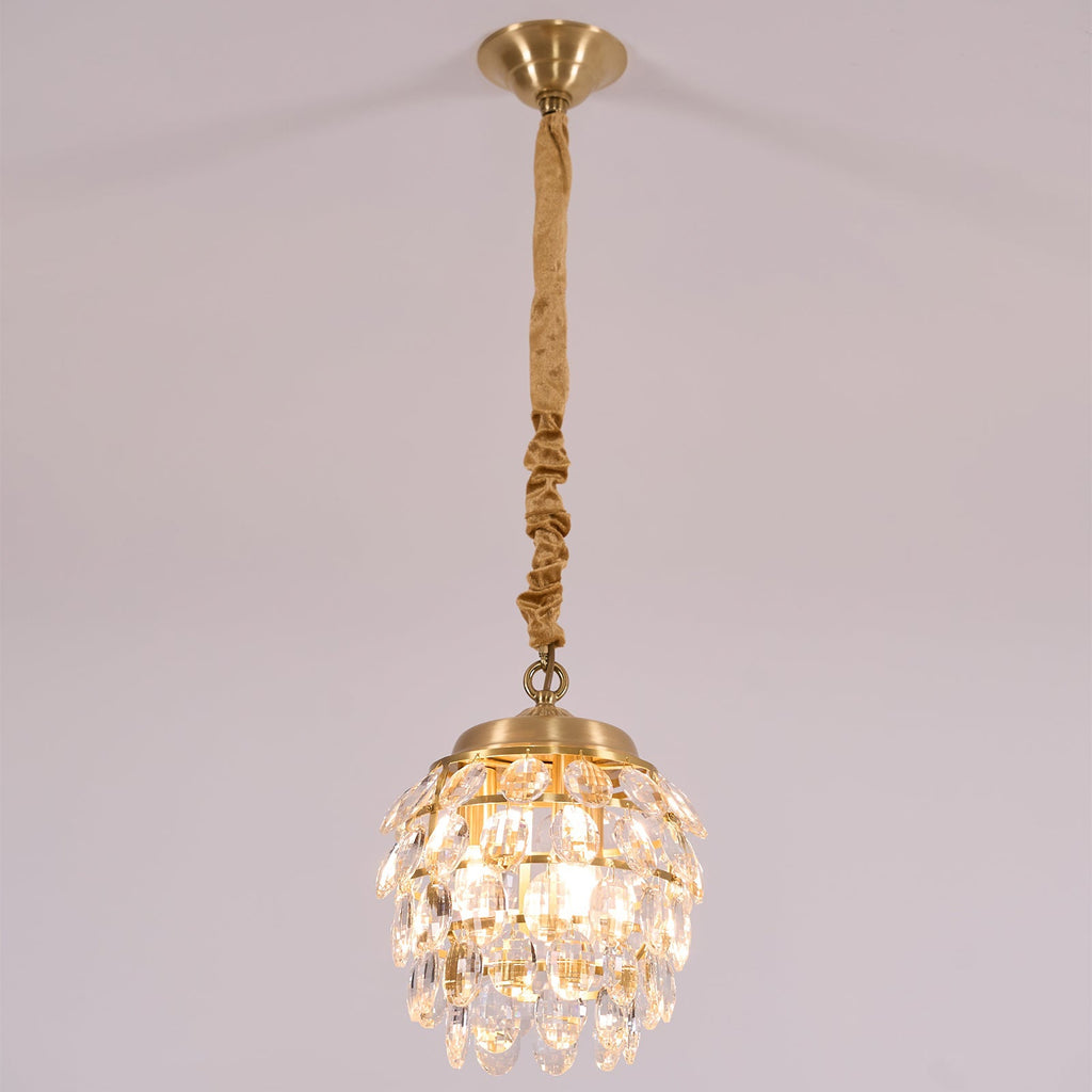 Pine Cone Crystal Pendant Light